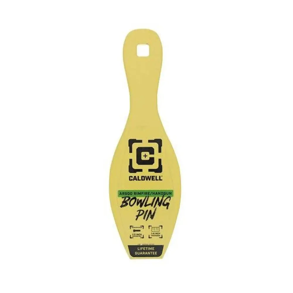 Aob Steel Targets Caldwell Ar500 1/4’’ Rimfire/handgun Bowling Pin Target Yellow Buy at Faith and Freedom Outdoors