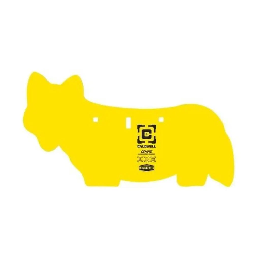 Aob Steel Targets Caldwell Ar500 Coyote Hanging Target Yellow Buy at Faith and Freedom Outdoors