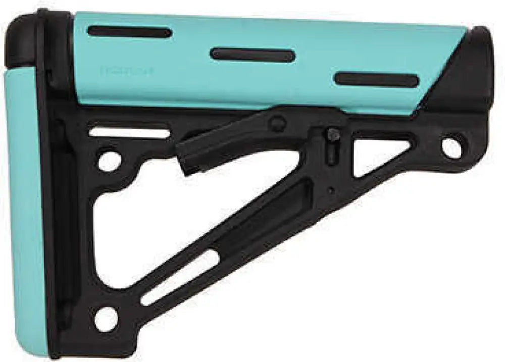 Ar-15/m-16 Overmolded Collapsible Buttstock Mil-spec Buffer Tube Aqua Rubbe - 13440
