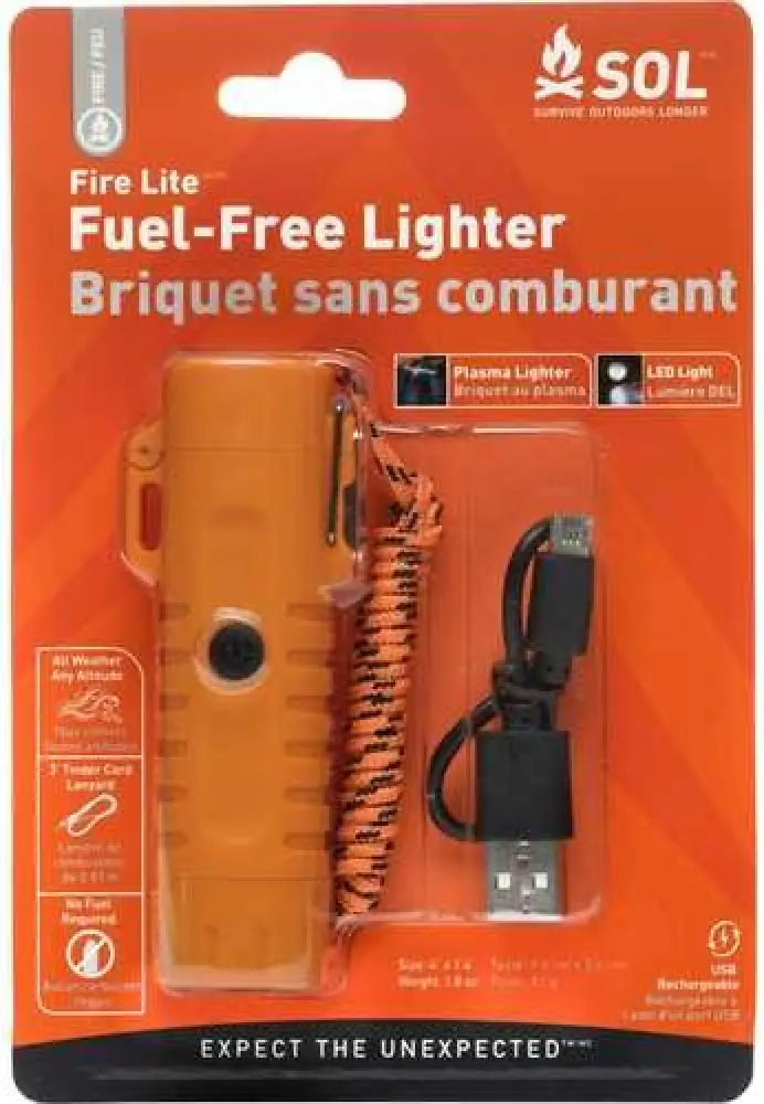 Arb Sol Fire Lite Fuel Free Lighter W/tinder Cord Lanyard - 1401243