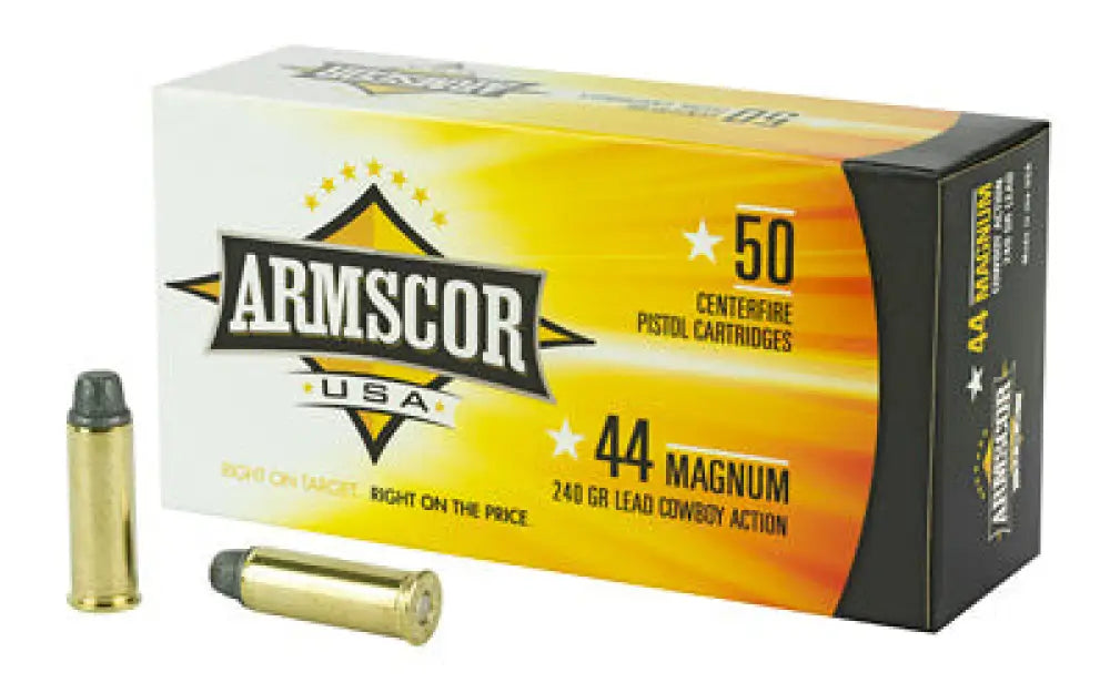 Armscor 44mag 240gr Swc 50/400 Buy at Faith and Freedom Outdoors - Semi Wadcutter