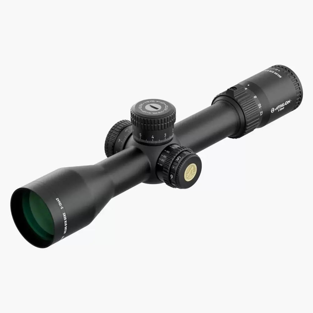 Athlon Optics Centerfire Scopes Helos Btr Gen2 Rifle Scope 2-12x42 30mm Ffp Ahmr2 Ir Mil Illum. Black Buy at Faith