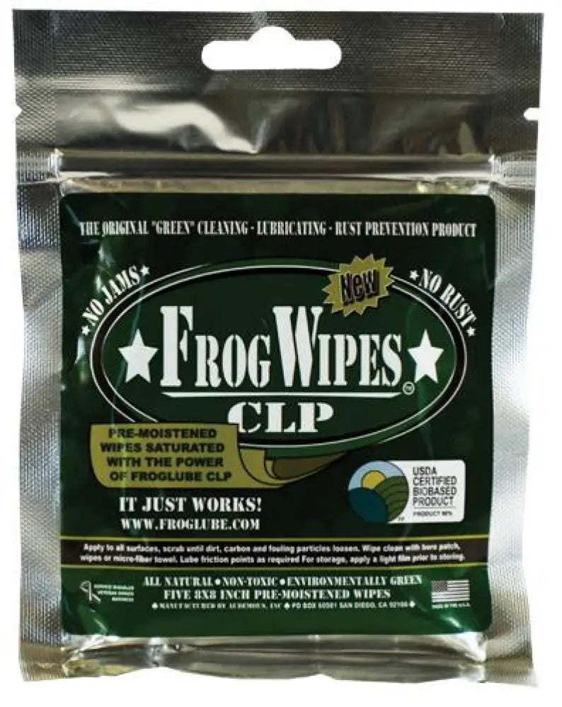 Audeo Sum Inc Dba Froglube Cloths & Wipes Clp - 5/pk Buy at Faith and Freedom Outdoors