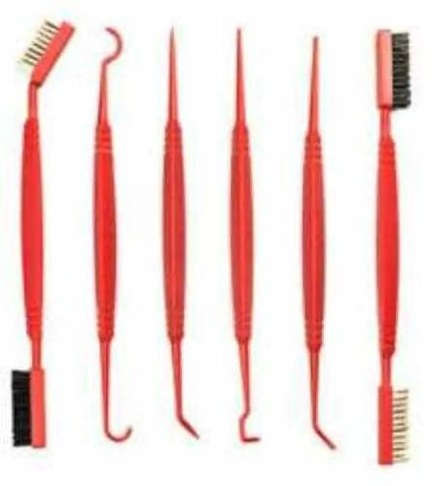 Avid Accu-grip Picks and Brushes Ergonomic Triangular Handles Nylon Bronze Phospher Combination Bristles Gun Detailing