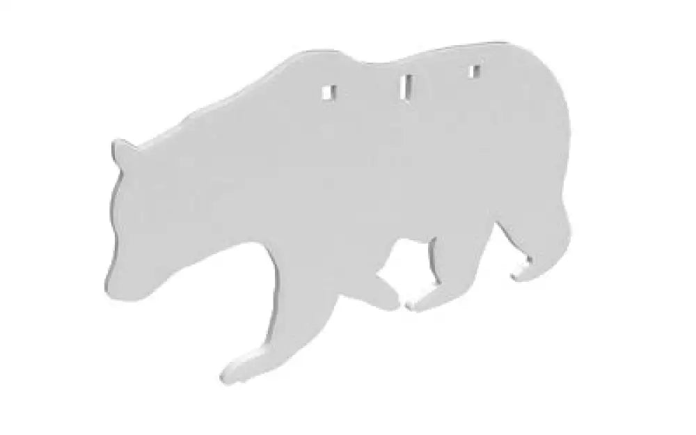 B/c Ar500 3/8’’ Silhouettee Bear White Buy at Faith and Freedom Outdoors - Metal & Plastic Targets - Target