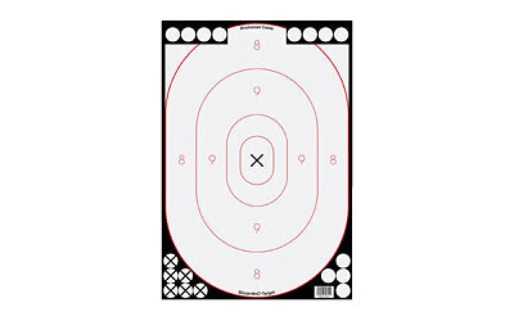 B/c Sht-n-c White/black Safariland Eft Handout 5-12x18 Buy at Faith and Freedom Outdoors - Adhesive Targets - Target