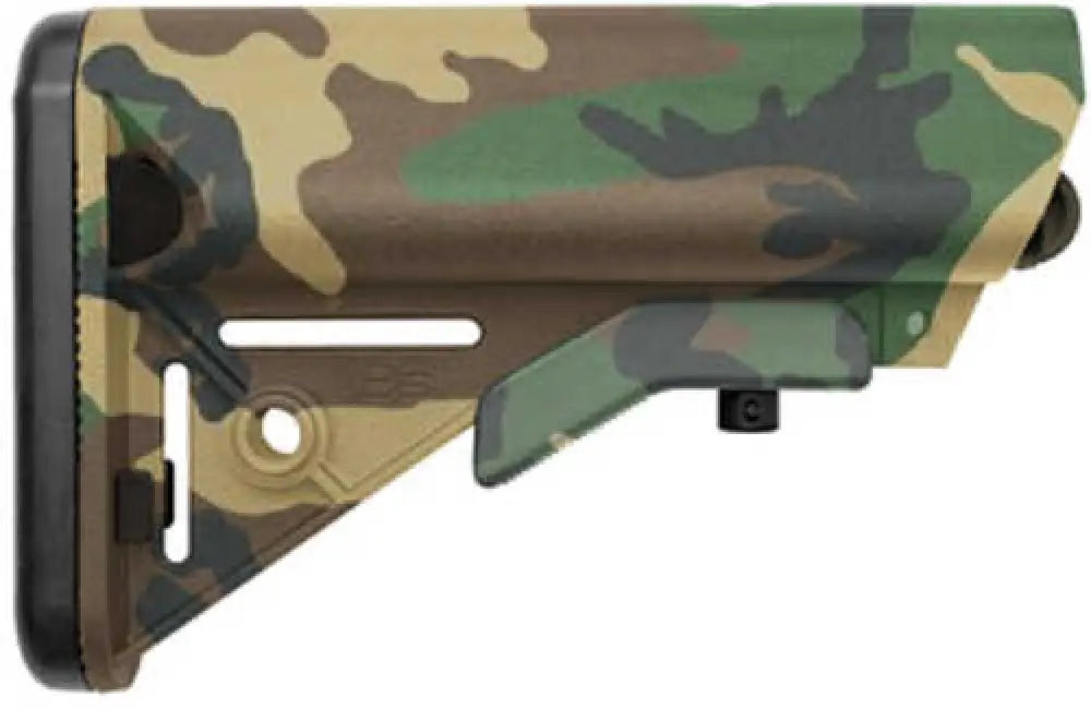 B5 Systems Sopmod Stock Woodland Camo W/ Quick Detach Mount Double the Resin and Glass of Prior Stock Makes
