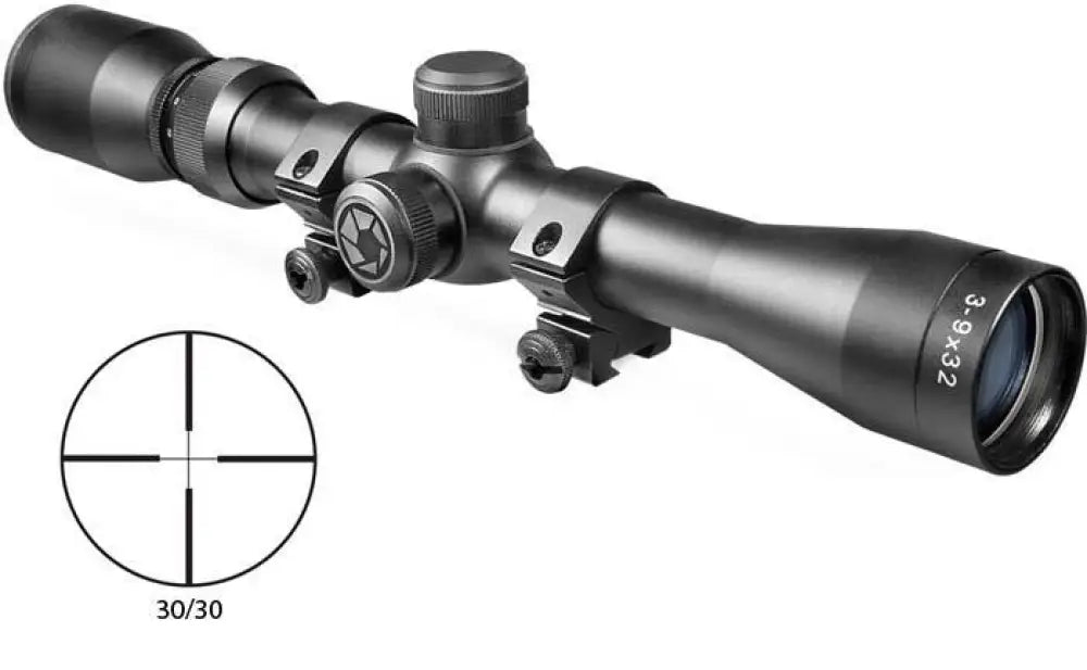 Barska Centerfire Scopes Plinker-22 Rifle Scope with 3/8’’ Rings - 3-9x32mm 30/30 Reticle 36-13’ Fov 3.5’’ Er Matte Buy