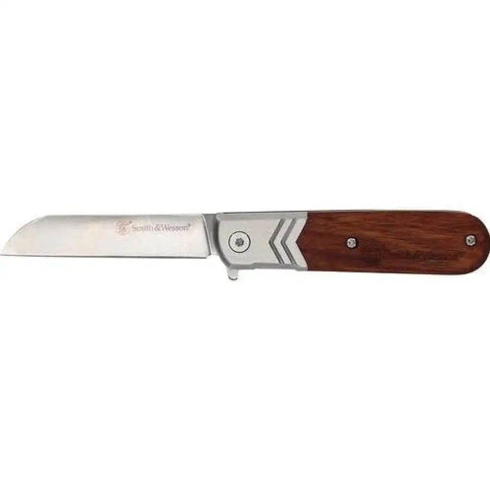 Battenfeld Knives & Edged Tools|knives Smith Wesson Executive Spring Assist Barlow Knife 2 3/4’’ Blade Wood Handle Buy