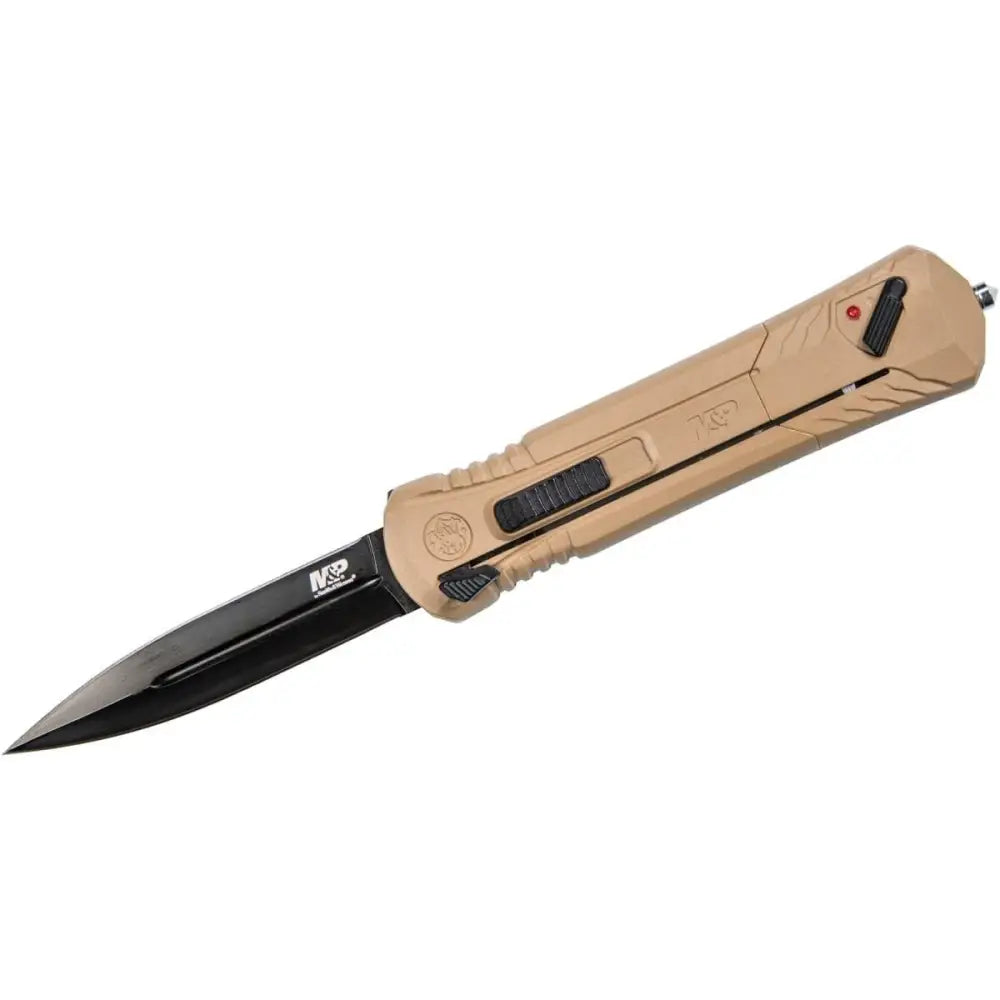 Battenfeld Knives & Edged Tools|knives Smith Wesson M&p Spear Tip Otf Automatic Knife 3 7/10’’ Blade Fde Buy at Faith