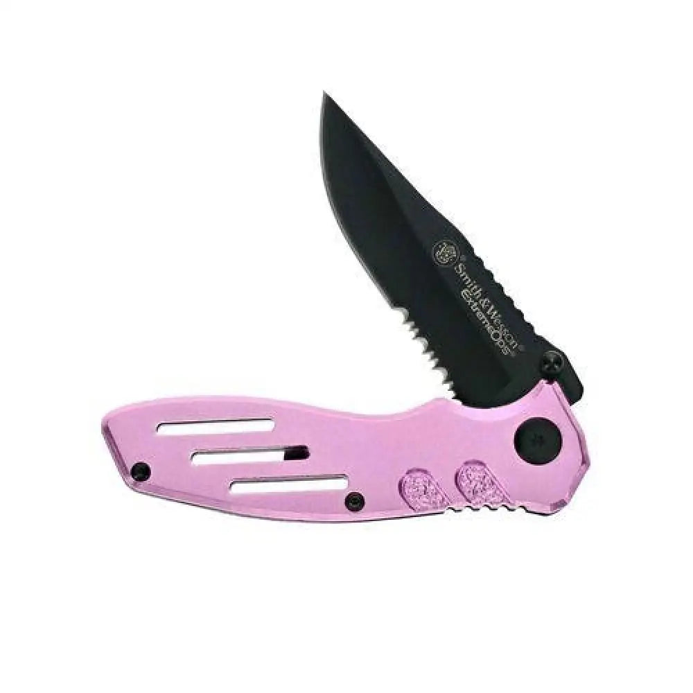 Battenfeld Knives & Edged Tools Smith Wesson Extreme Ops Folding Knife 3-1/10’’ Blade Pink Buy at Faith and Freedom