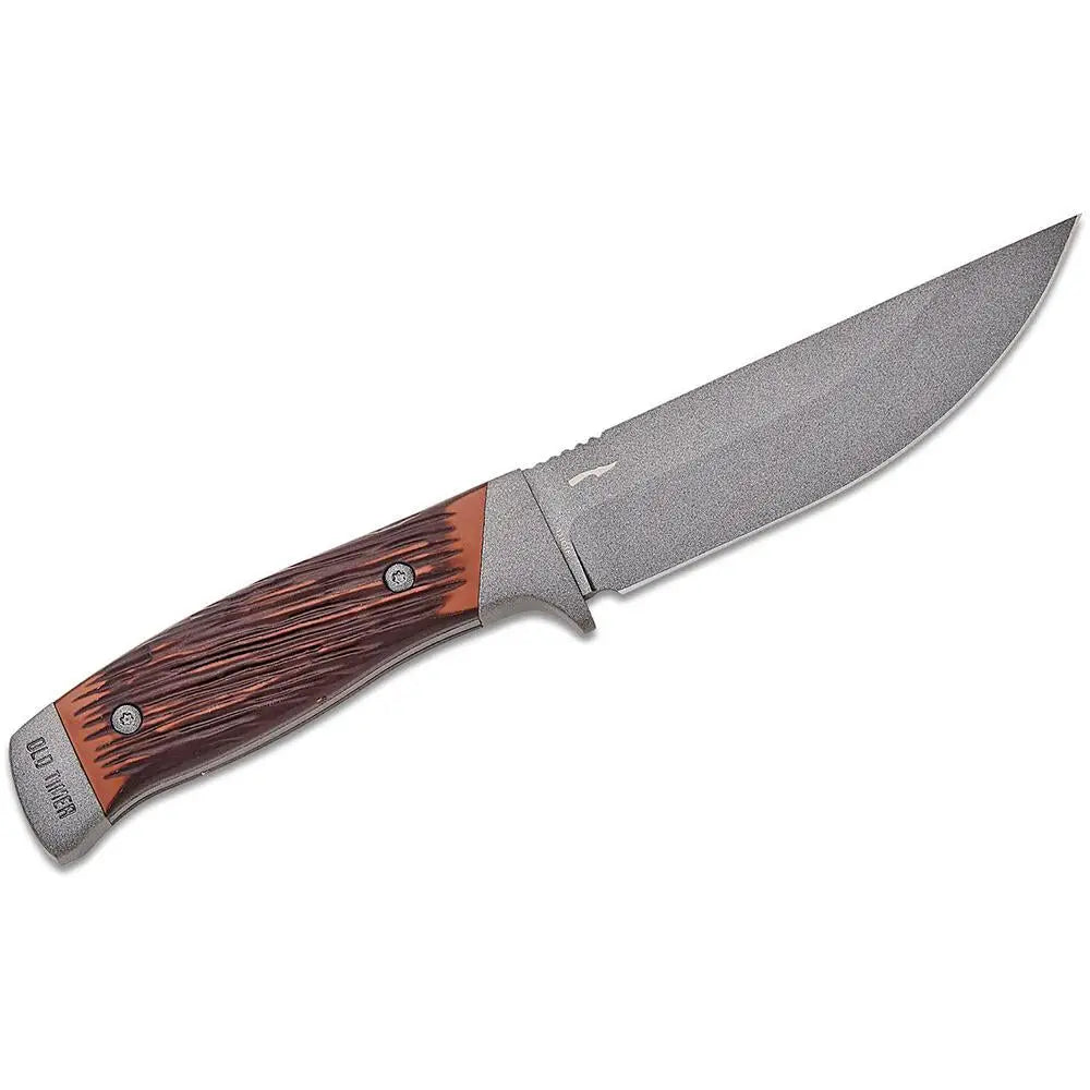 Battenfeld Knives Old Timer Frontier Fixed Blade Knife 5’’ Drop Point Wood Box Buy at Faith and Freedom Outdoors