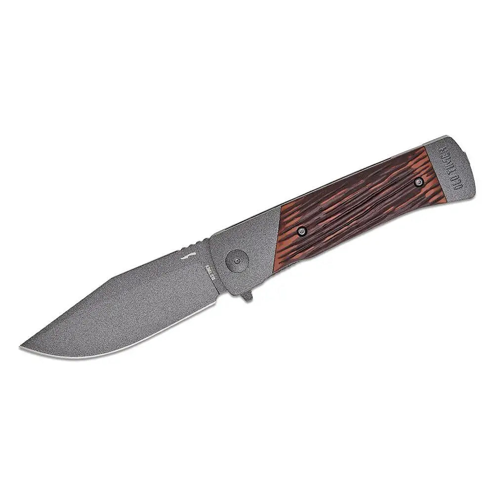 Battenfeld Knives Old Timer Frontier Manual Folding Knife 3-1/2’’ Clip Point Blade Rosewood Buy at Faith and Freedom