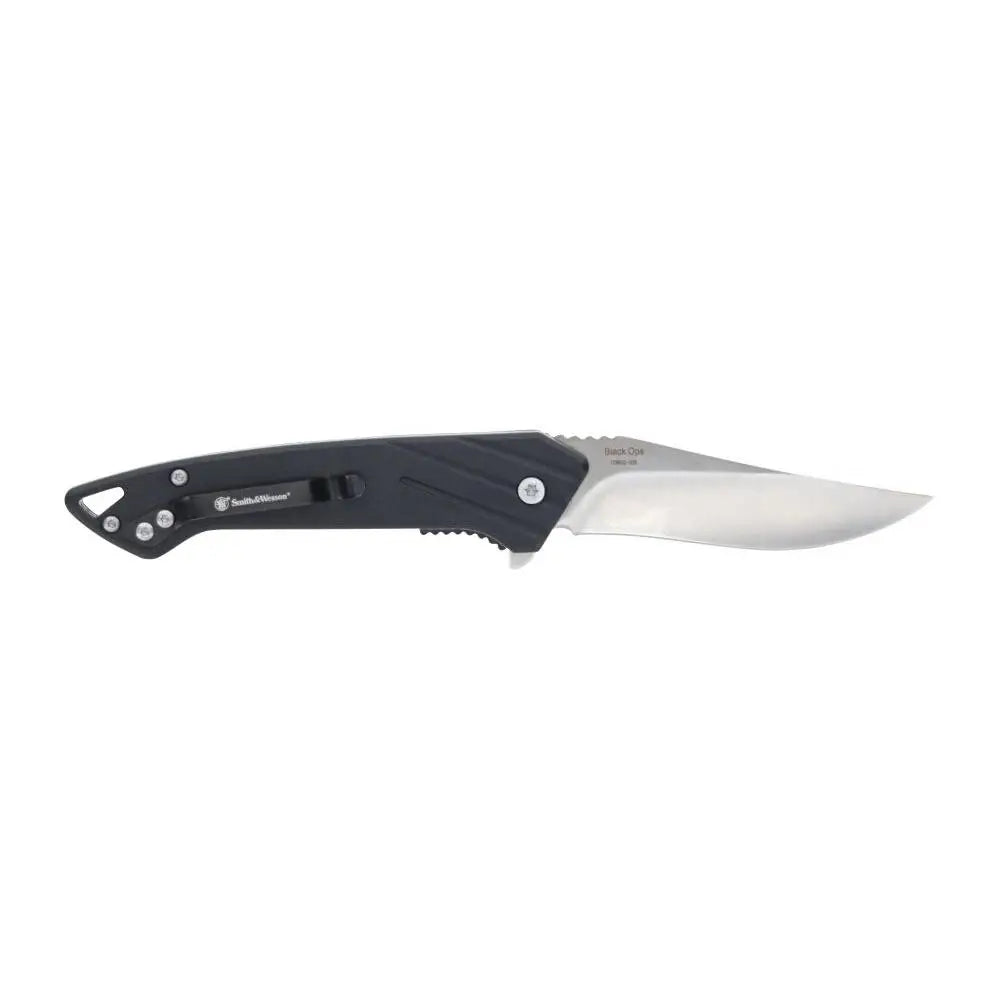 Battenfeld Knives Smith & Wesson Black Ops Folding Knife 3’’ Recurve Blade Box Buy at Faith and Freedom Outdoors