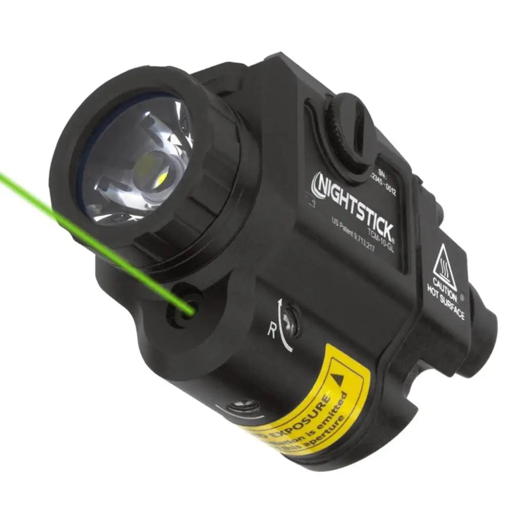Bayco Products Dba Nightstick Handgun Lights Nightstick Tcm-10-gl Compact Weapon Light with Green Laser 650 Lumens