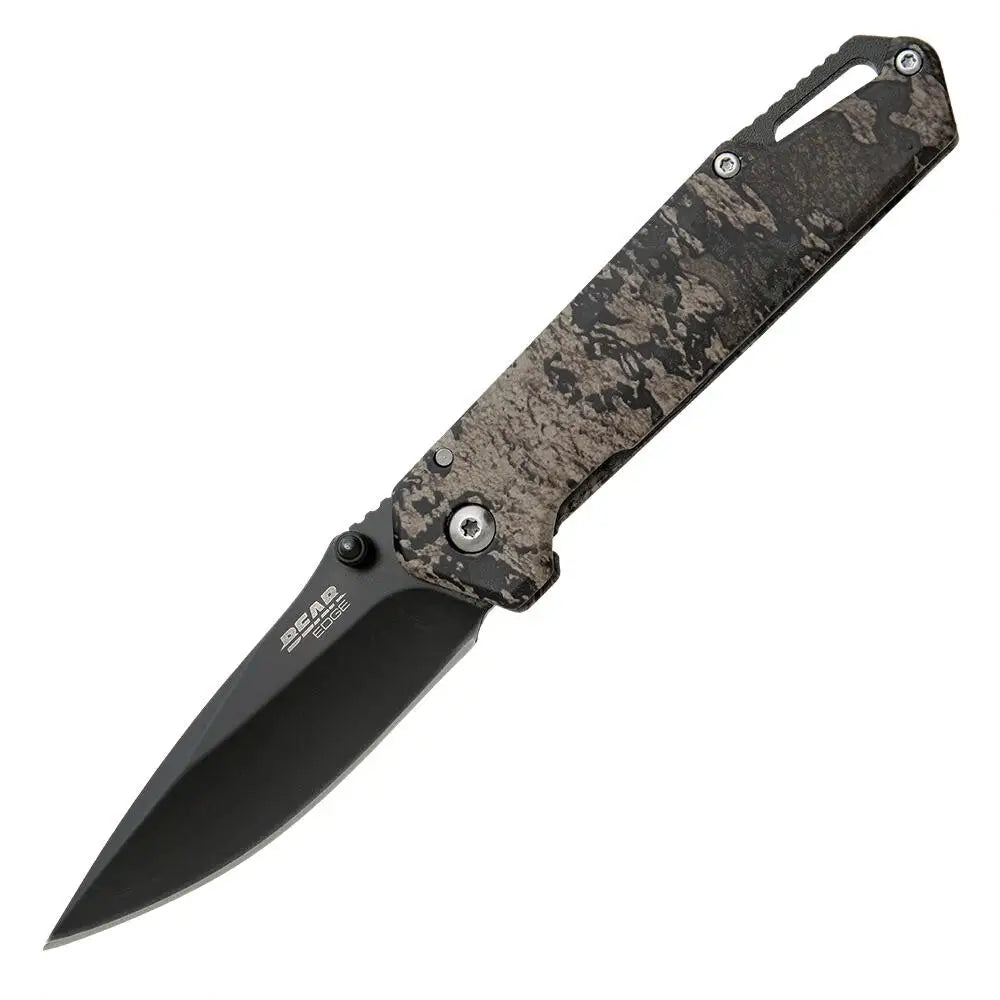 Bear & Son Cutlery Knives Brisk 3.0 Medium Folding Knife 2-7/8’’ Drop Point Blade Truetimber Strata Camo Buy at Faith