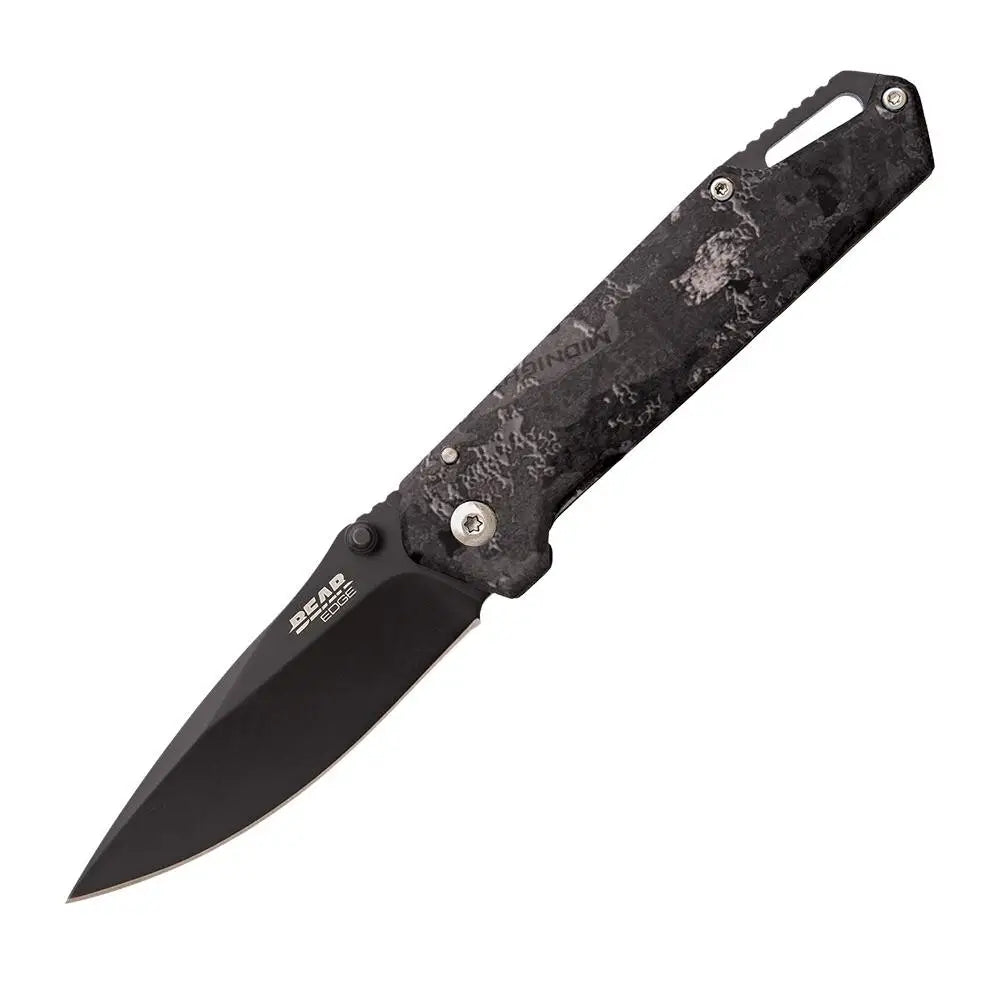 Bear & Son Cutlery Knives Brisk 3.0 Medium Folding Knife 2-7/8’’ Drop Point Blade Midnight Camo Buy at Faith