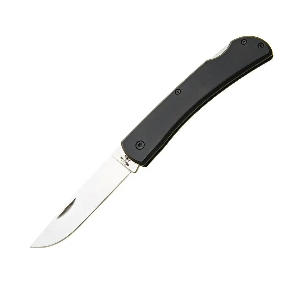 Bear & Son Cutlery Knives Large Locking Farmhand Folding Knife 3-5/8’’ Drop Point Blade Black with Clip Buy at Faith