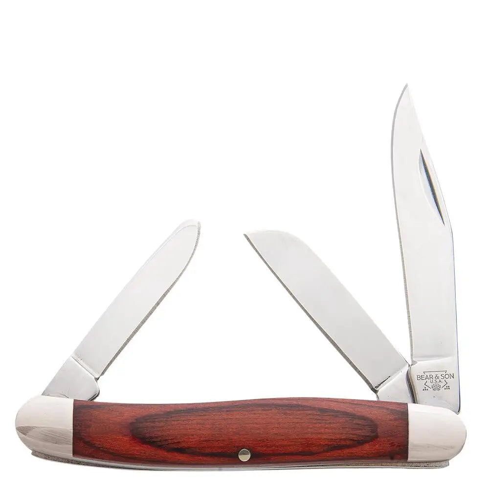 Bear & Son Cutlery Knives Midsize Stockman Folding Knife 2-3/8’’ Clip Point Blade Rosewood Buy at Faith and Freedom