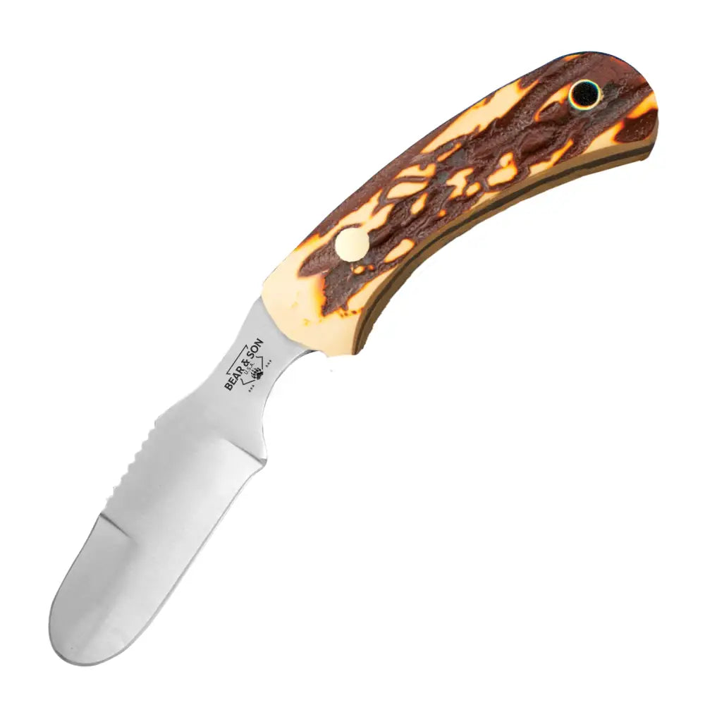 Bear & Son Cutlery Knives Stag Delrin Ergonomic Skinner Knife 6-1/2’’ Blade Buy at Faith and Freedom Outdoors