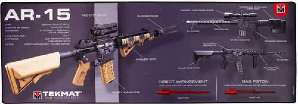 Beck Tek Llc (tekmat) R44ar15wpd Ar-15 Ultra Premium Cleaning Mat Weapons Platform Design 44’’ x 15’’ Multi-color