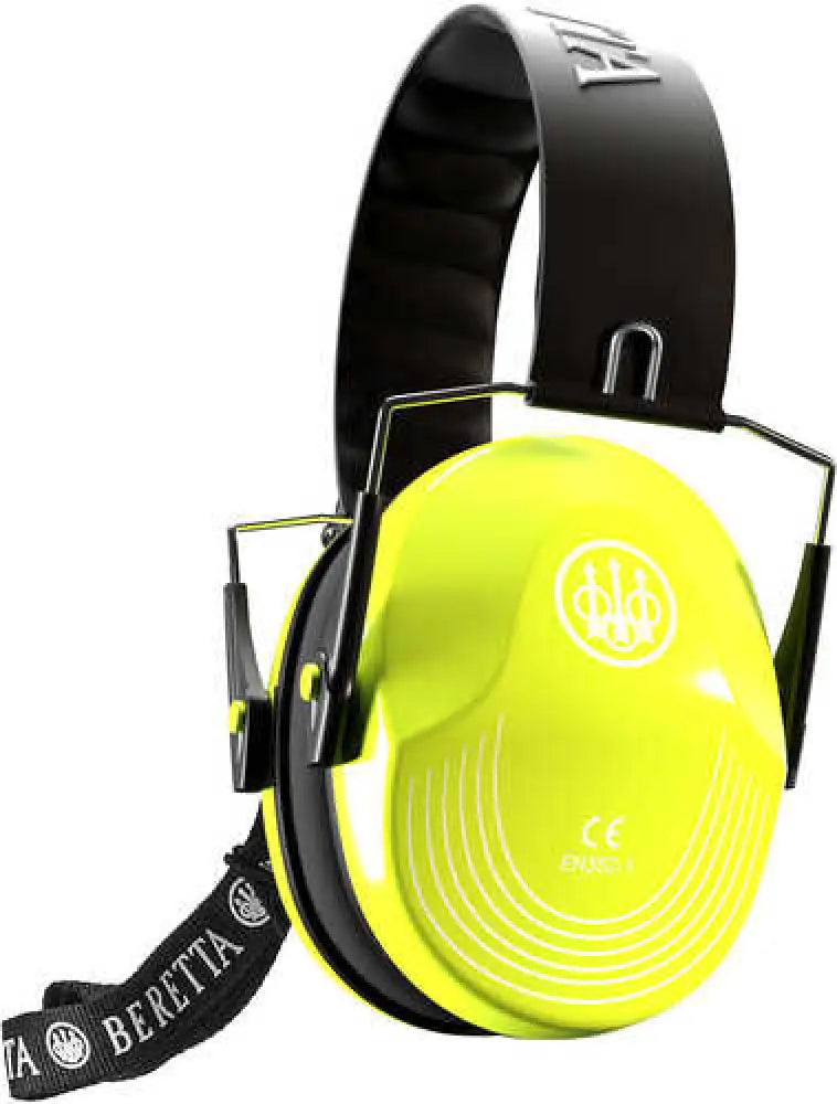Beretta Usa Cf1000000202ff Safety Pro Muff 25 Db Florescent Yellow Ear Cups with Black Headband & White Accents