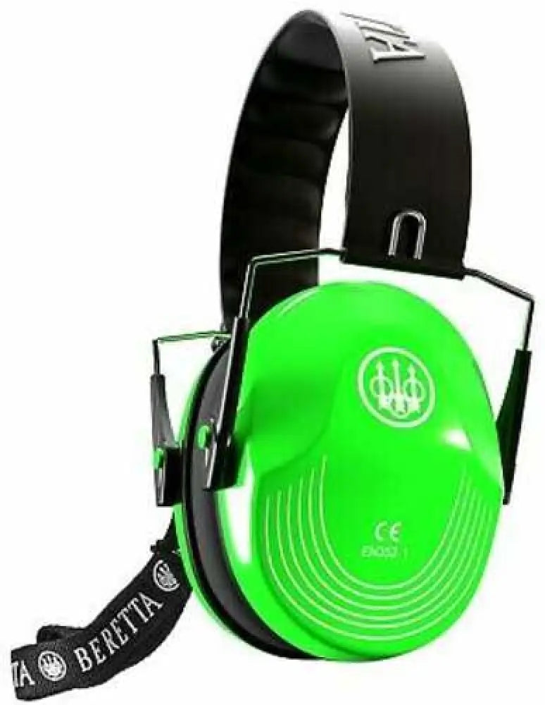 Beretta Usa Cf1000000207ff Safety Pro Muff 25 Db Florescent Green Ear Cups with Black Headband & White Accents