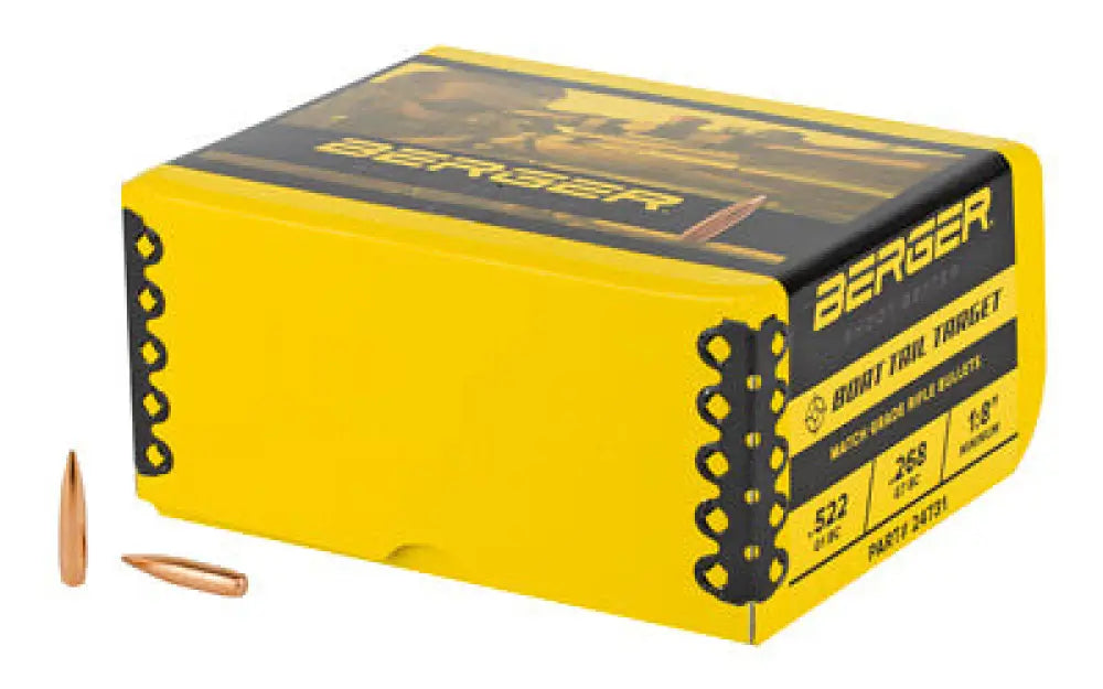 Berger.243/6mm 108g Bt Target 500ct Buy at Faith and Freedom Outdoors - Bullets - Boat Tail Target