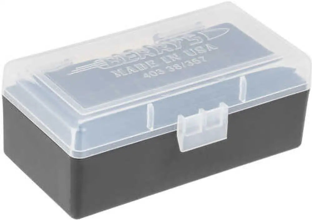 Berry’s 403 Ammo Box 38 Special,357 Mag 50rd Clear Lid with Black Bottom - 61687