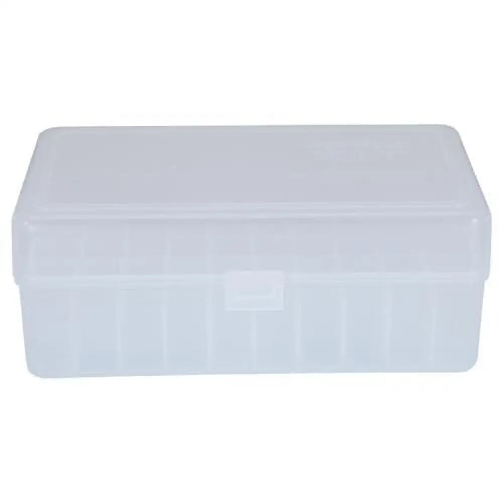 Berry’s Mfg Ammo Boxes 411 Clear Flip Top Box Holds 50 Rounds -.45/70 Govt Buy at Faith and Freedom Outdoors