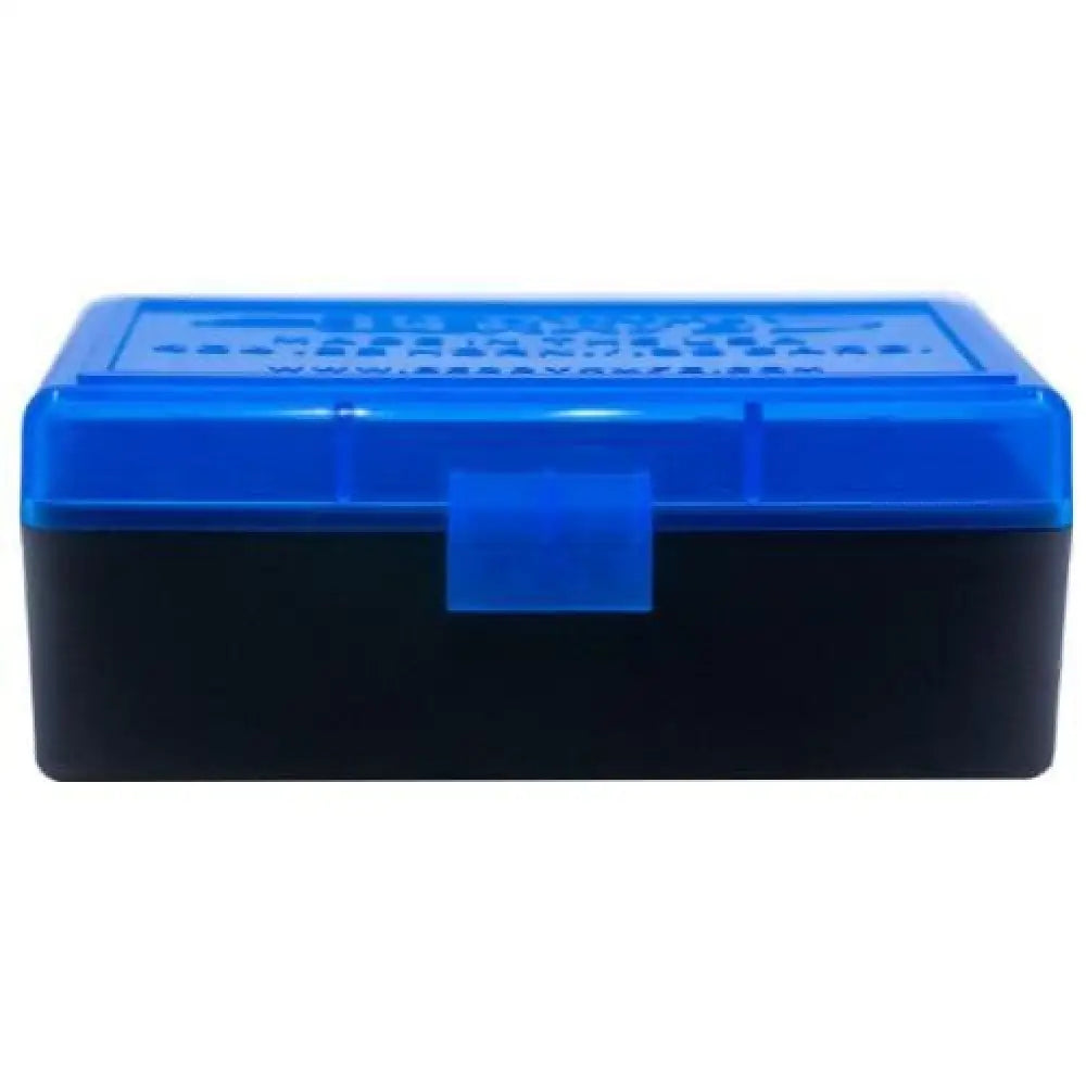Berry’s Mfg Ammo Boxes Box #404 - 22 Horn./.30 Carb. 50/rd Blue/black Buy at Faith and Freedom Outdoors