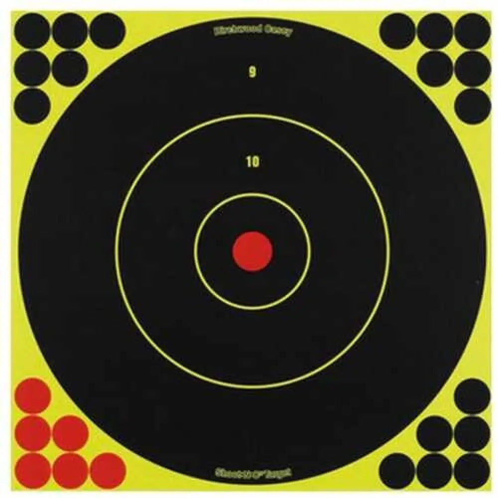 Birchwood Casey 34070 Shoot-n-c Hanging Adhesive Paper 12’’ x Bullseye Orange/black 100 Pack