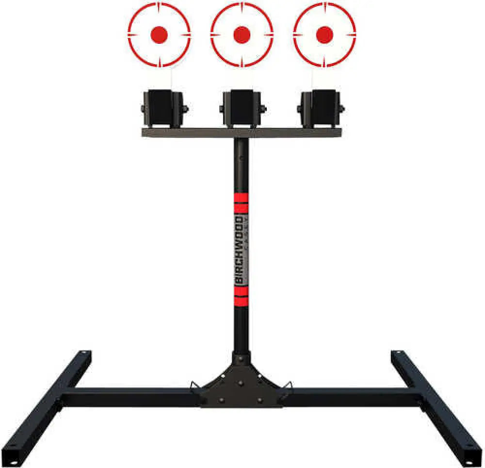 Birchwood Casey 3tpr 3 Spring Loaded Self Resting Targets Plate Rack Black/red Ar500 Steel 0.37’’ Thick Standing