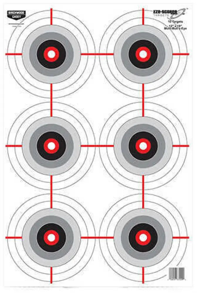 Birchwood Casey Bc-37063 Eze-scorer Bull’s-eye Bullseye Paper Target 12’’ x 18’’ 100 Per Pkg - Bc-37063
