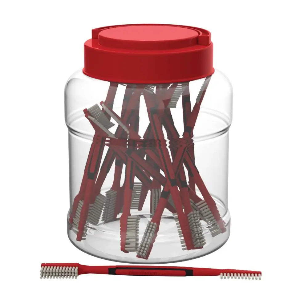 Birchwood Casey Cleaning Brushes Mops and Swabs Dual Nylon in Plastic Tub 25/ct Buy at Faith and Freedom Outdoors
