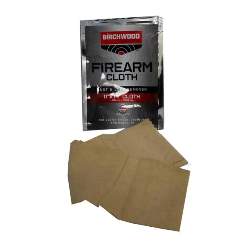 Birchwood Casey Cloths & Wipes Rust Lead Remover Treated Cloth -tan 11’’ x 14’’ Buy at Faith and Freedom Outdoors