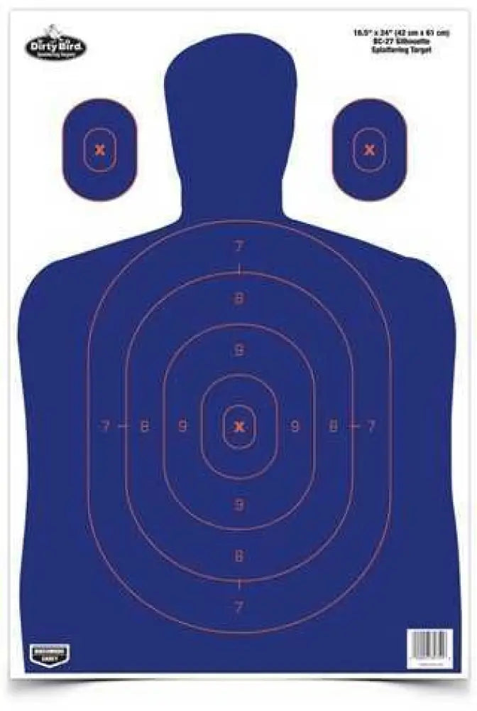 Birchwood Casey Dirty Bird 16.5’’ x 24’’ Bc-27 Blue/orange Silhouette Target 3 Targets 35753