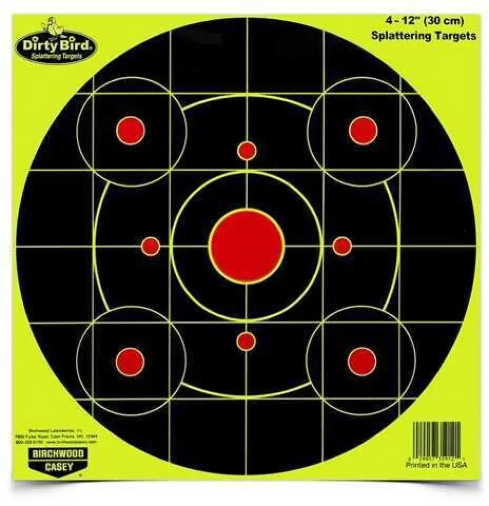Birchwood Casey Dirty Bird Chartreuse Bull’s-eye 12’’ (per 25) Md: 35925
