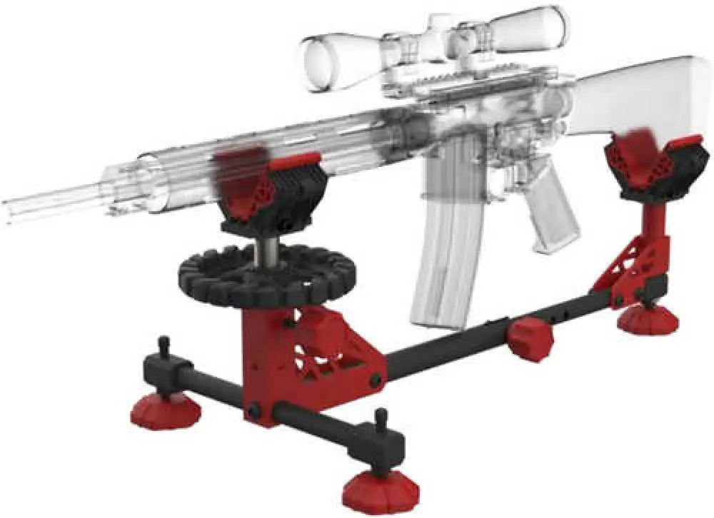 Birchwood Casey Echo Shooting Rest Non-slip Rubber Stock Adjustable Leveling Feet Steel Frame Design Black/red Bc-e