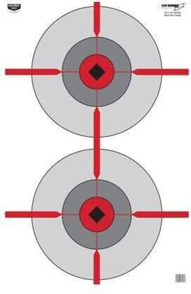 Birchwood Casey Eze-scorer Target Double Bull’s-eye 23x35 100 Targets 37031