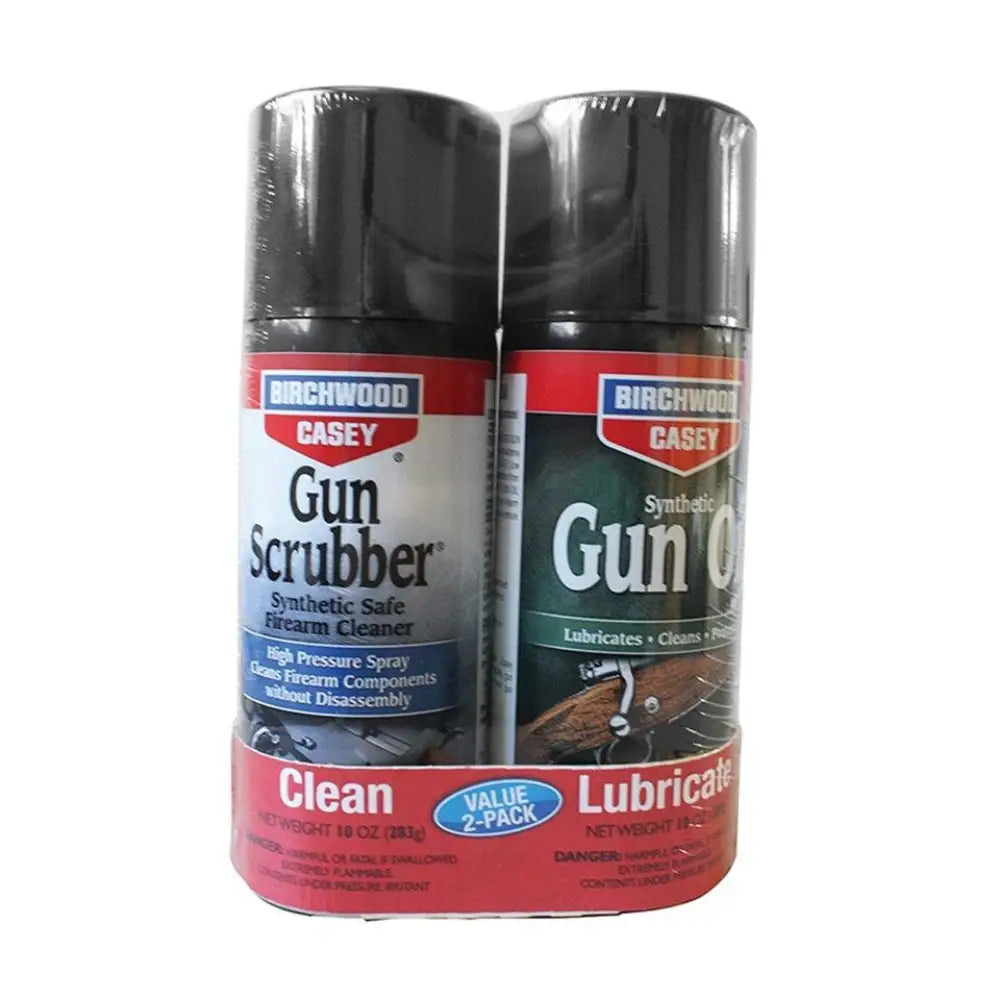 Birchwood Casey Gun Oils & Cleaning Solvents Scrubber Synthetic Oil-10oz Aerosol 2-pack Buy at Faith and Freedom