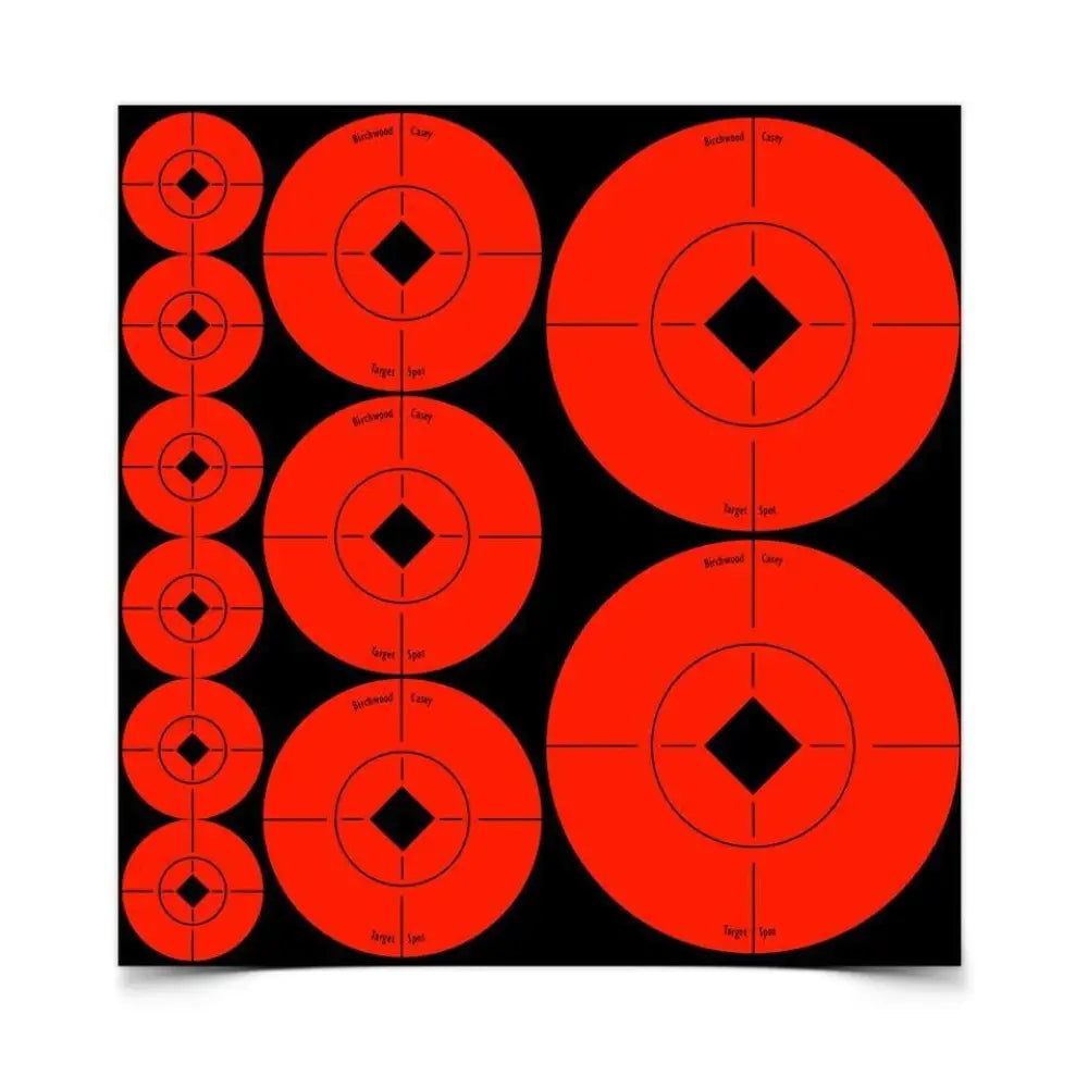 Birchwood Casey Paper Targets Adhesive Target Spots 1’’/2’’/3’’ 60/30/20/ct Buy at Faith and Freedom Outdoors