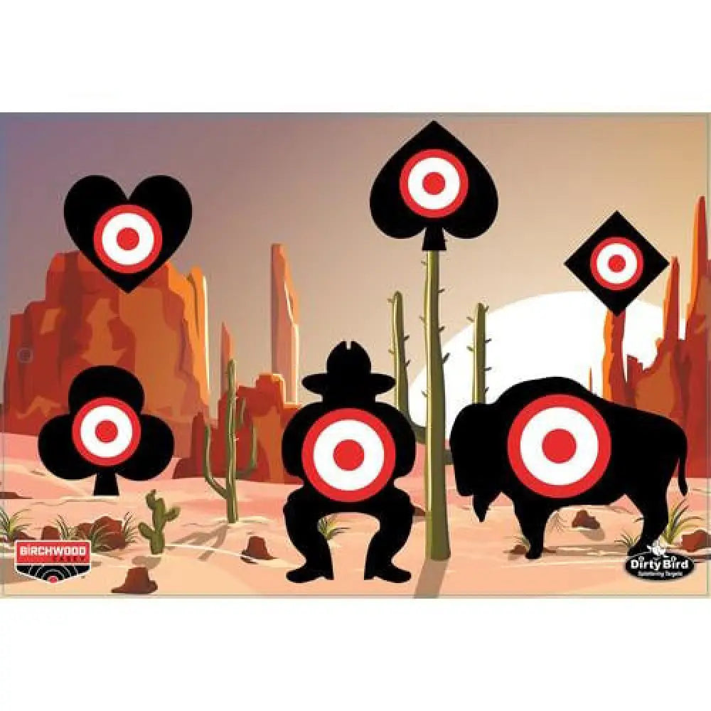 Birchwood Casey Paper Targets Dirty Bird ?Aces High’ Target 12’’x18’’ 6/ct Buy at Faith and Freedom Outdoors