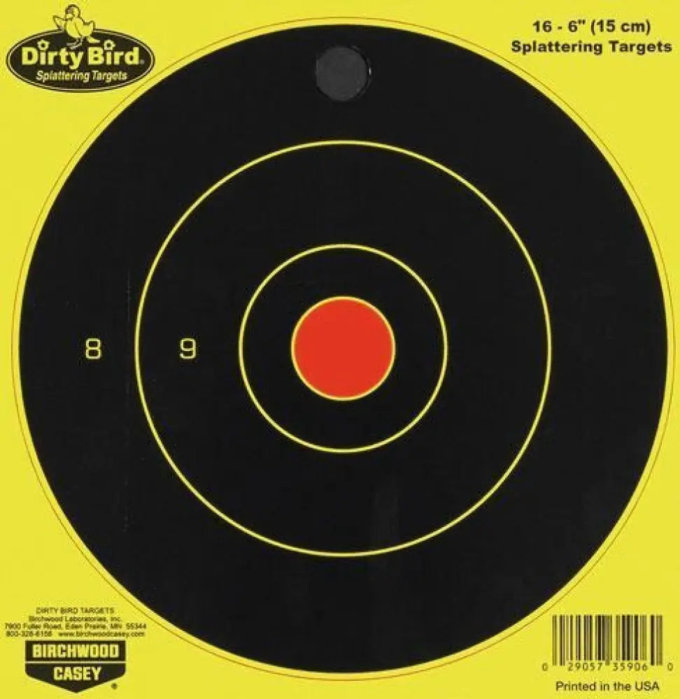 Birchwood Casey Paper Targets Dirty Bird Bull’s-eye - 6’’ Round 16/pack Buy at Faith and Freedom Outdoors