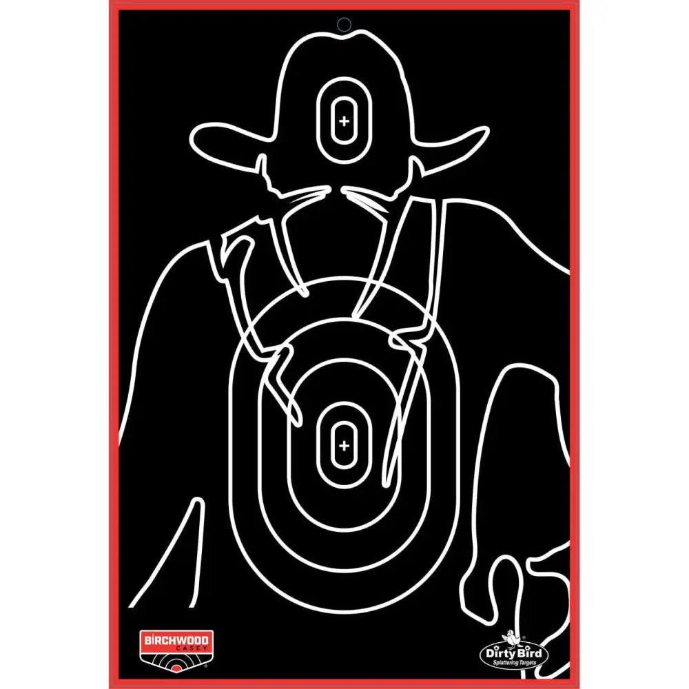 Birchwood Casey Paper Targets Dirty Bird ?Gunslinger Sileft Handouette’ Target 12’’x18’’ 6/ct Buy at Faith and Freedom O