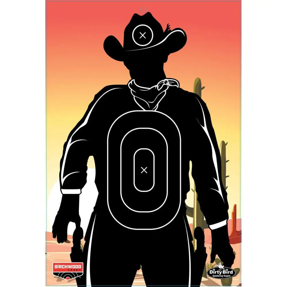 Birchwood Casey Paper Targets Dirty Bird ?Gunslinger Skyline’ Target 12’’x18’’ 6/ct Buy at Faith and Freedom Outdoors