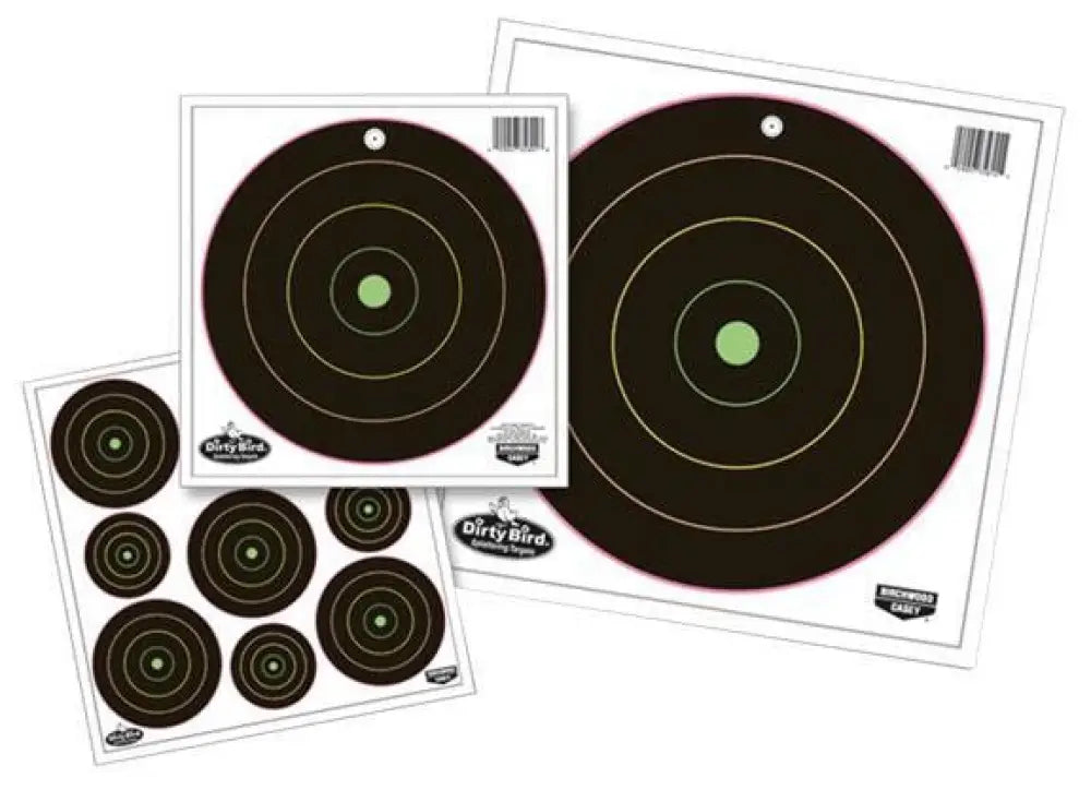 Birchwood Casey Paper Targets Dirty Bird Multi-color Splattering 12’’ Target - 10 Buy at Faith and Freedom Outdoors