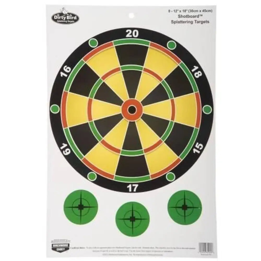 Birchwood Casey Paper Targets Dirty Bird Shotboard Game Target - 12’’ x 18’’ 8/pack Buy at Faith and Freedom Outdoors