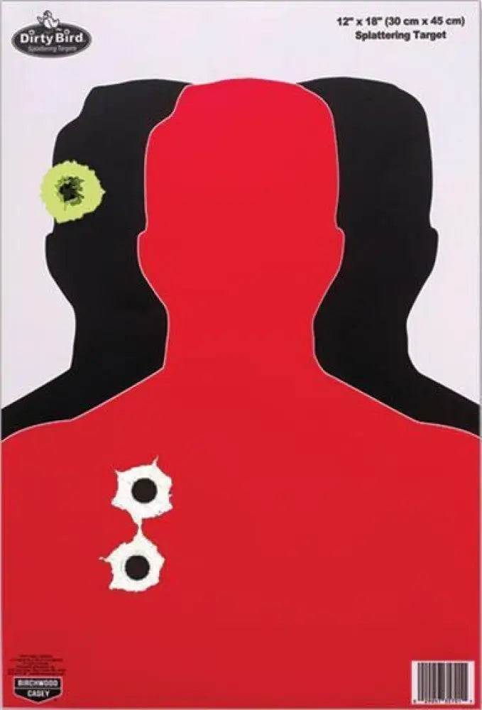 Birchwood Casey Paper Targets Dirty Bird Sileft Handouette Iii Splattering Target Buy at Faith and Freedom Outdoors