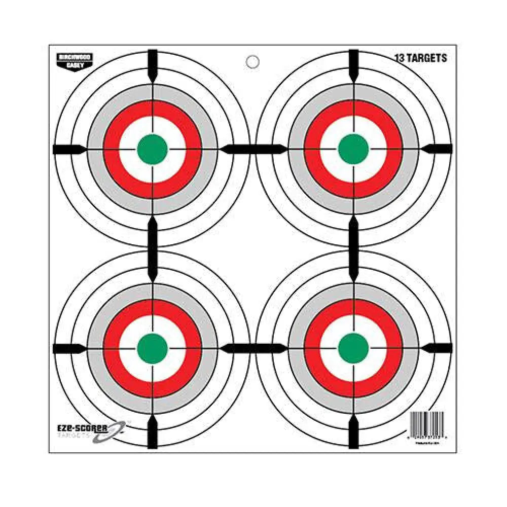Birchwood Casey Paper Targets Eze-scorer 12’’ Multiple Bull’s-eye Target - 13/ct Buy at Faith and Freedom Outdoors